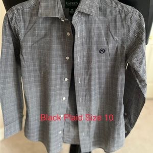 Ralph Lauren Boys Button down plaid shirt size 10